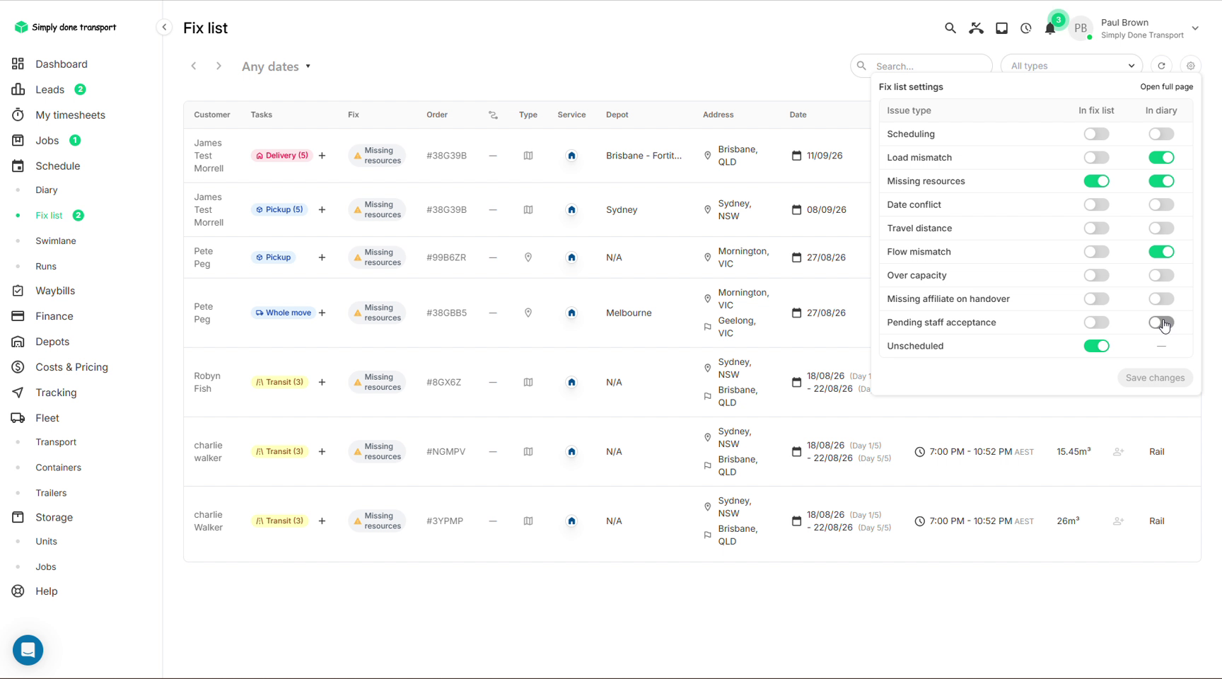 Fix list cog settings for which checks appear